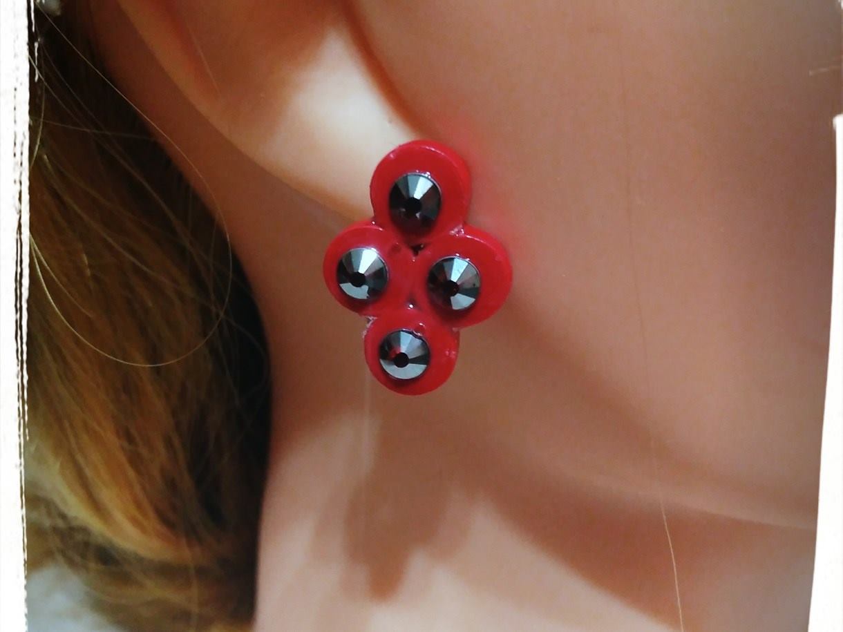 Pendientes quilling Rojos