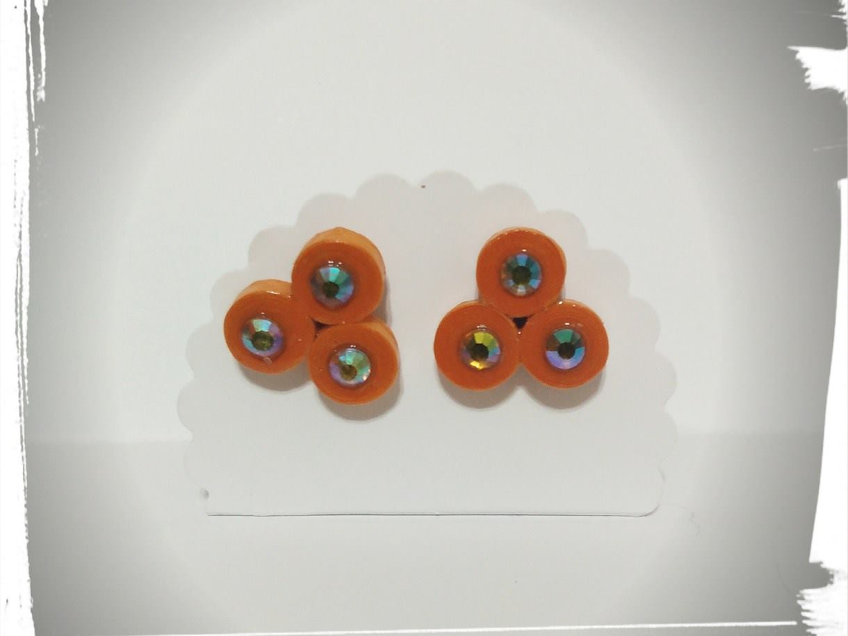 Pendientes quilling Naranja